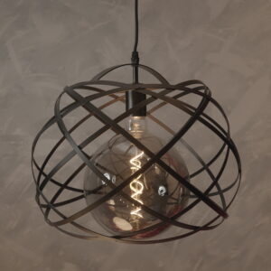 Lampara Saturno Negra Luxe