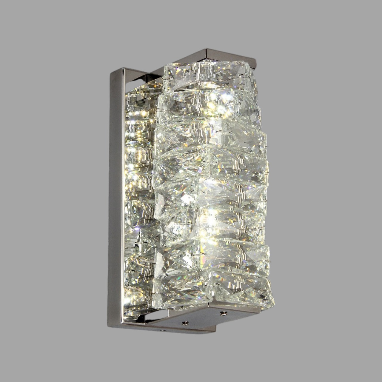 APLIQUE DE PARED CRISTAL CROMO