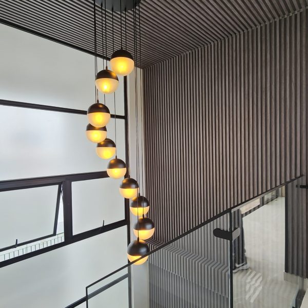 lampara doble altura para escalera